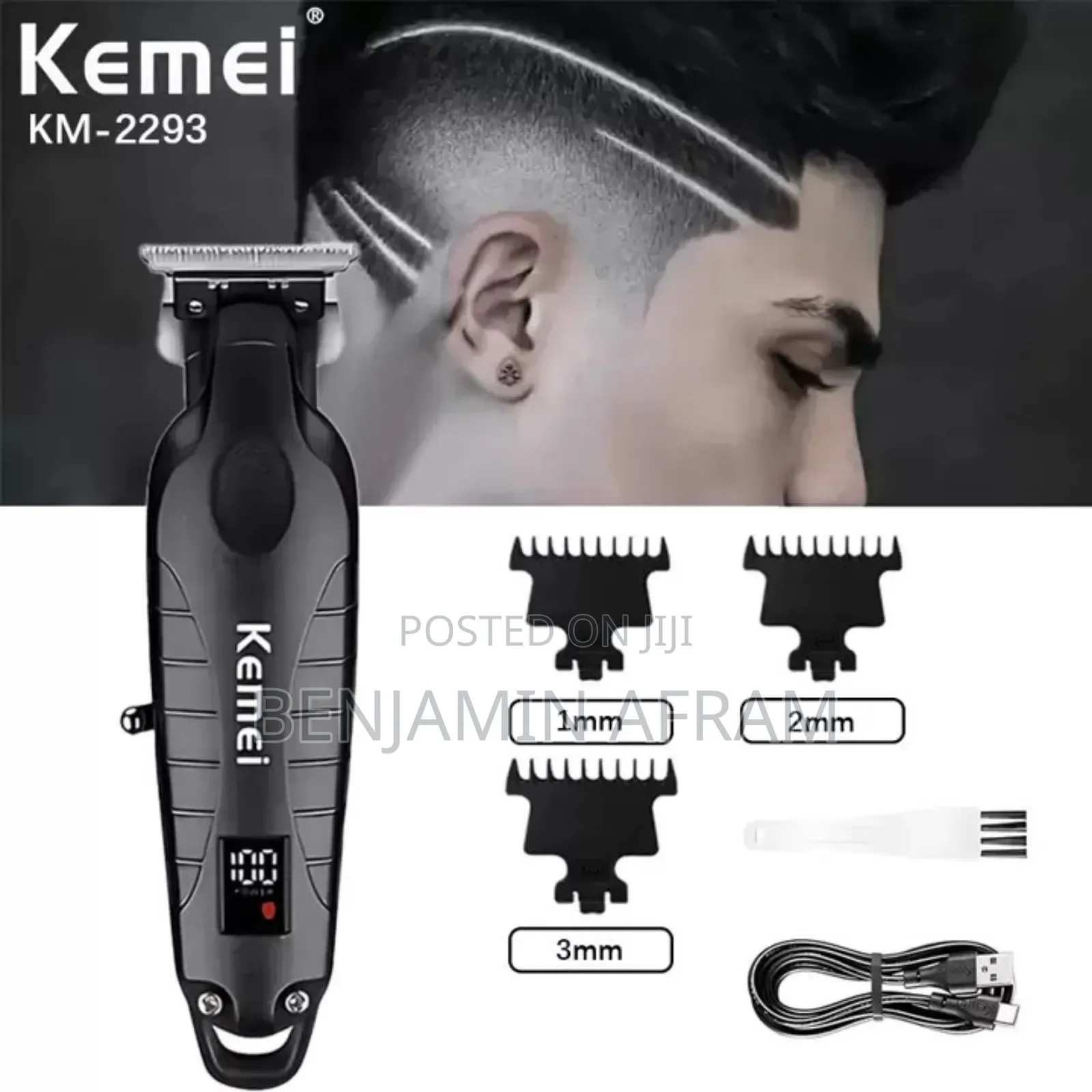 Rechargeable Metallic Hair Clippers