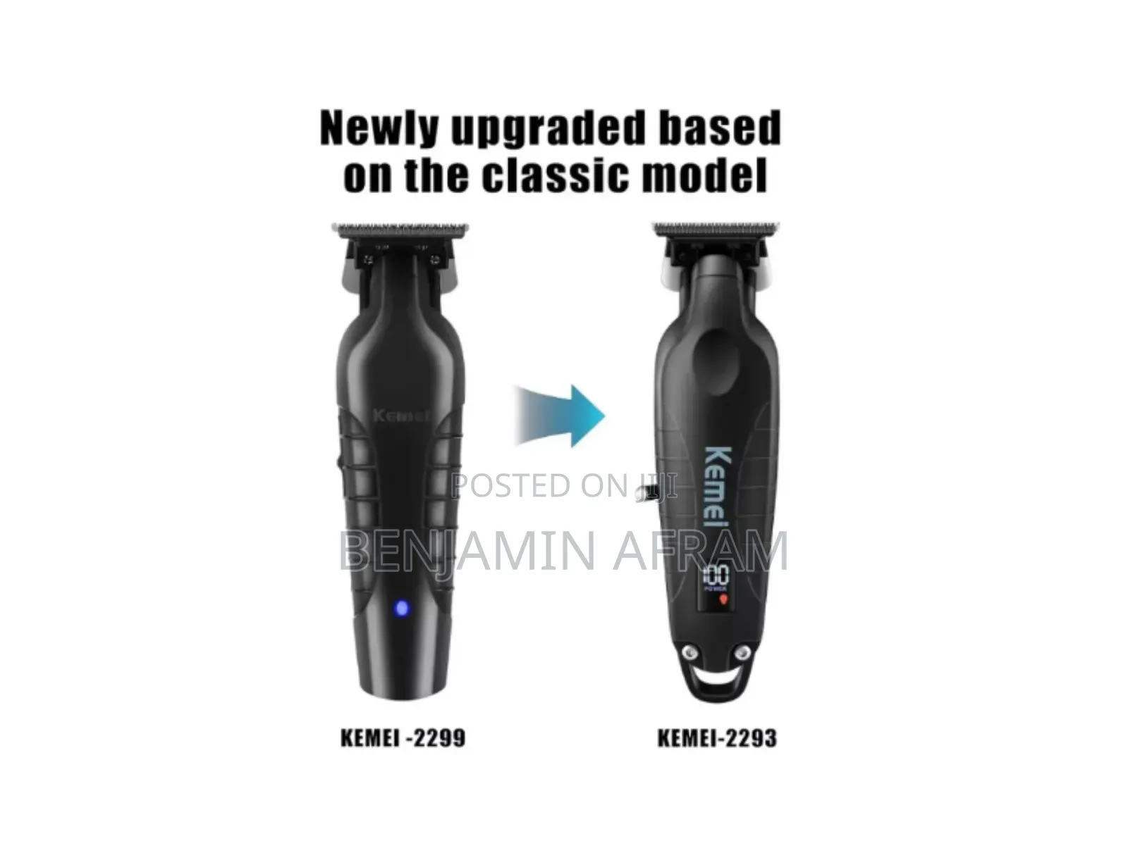 Rechargeable Cordless Metallic USB Hair Clipper