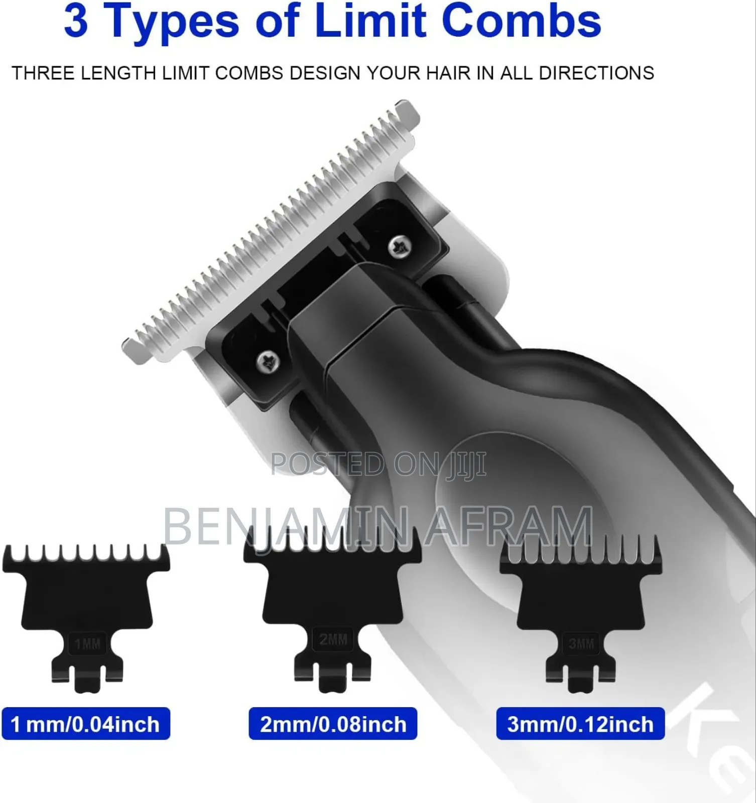 Rechargeable Cordless Metallic USB Hair Clipper