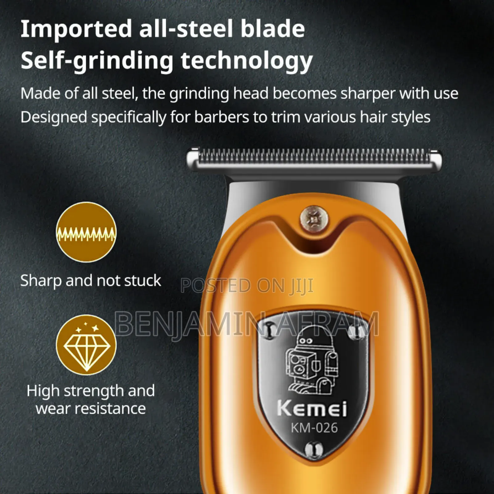 Wireless Rechargeable Kemei Barbering Machine KM-026