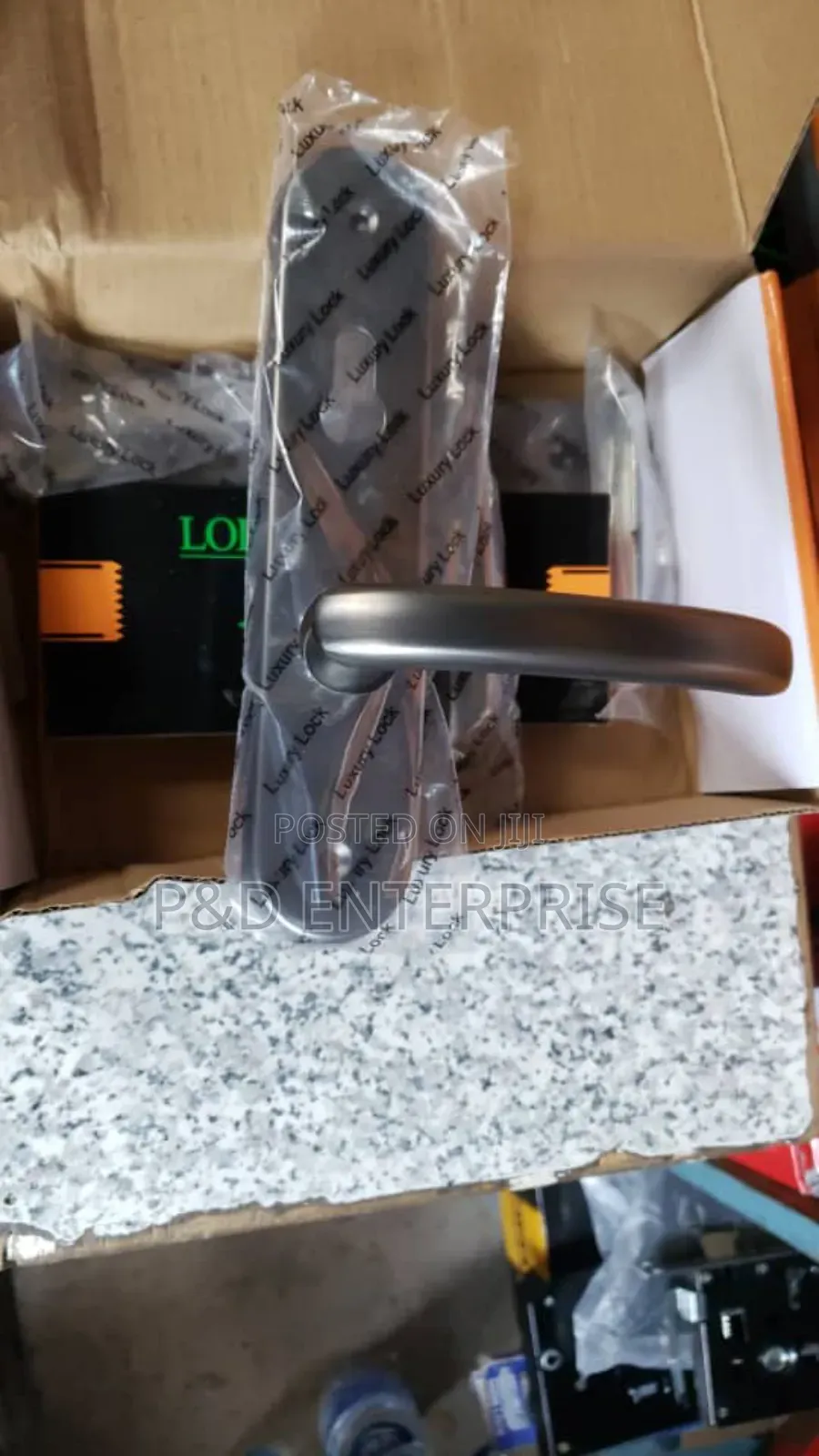 Quality Wooden Door Lock. (Brass?