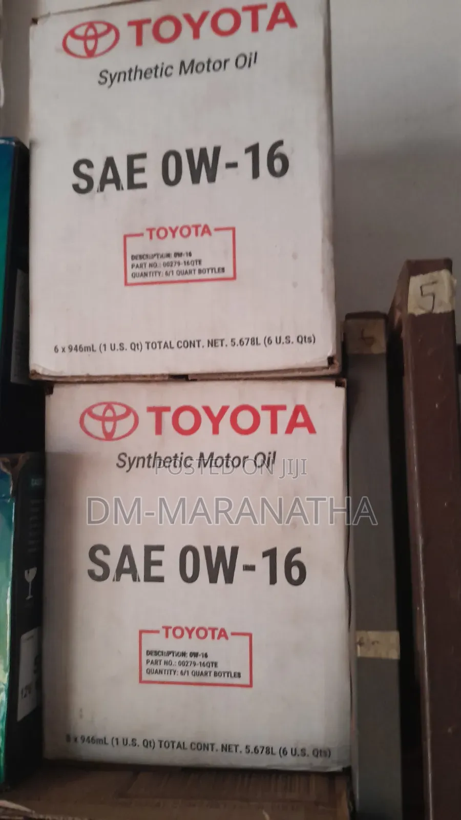 0w-16 Full Box Toyota Full Synthetic Engine Oil 1liter