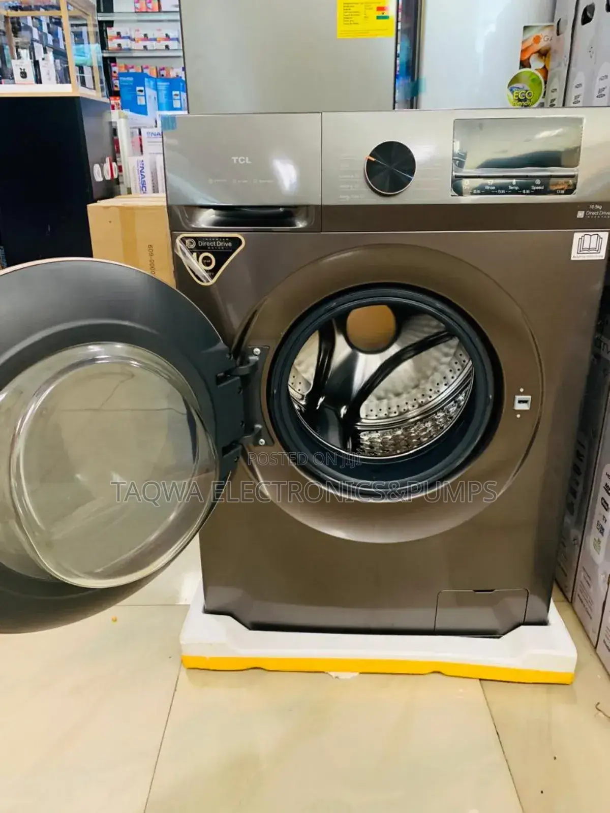 TCL - Front Load Washer - 10.5kg Dry 6kg