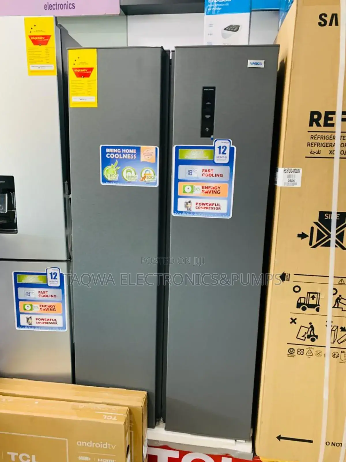 Energy Efficiency - Nasco 2 Doors Side by Side Refrigerator