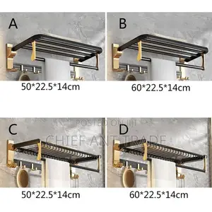 Towel Rack. Black Gold. 1020