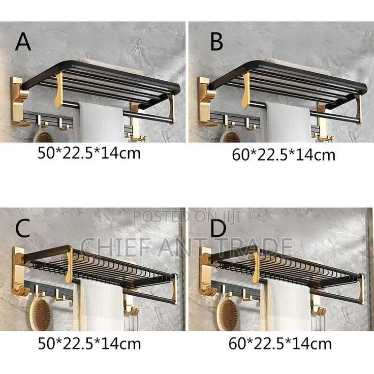 Towel Rack. Black Gold. 1020