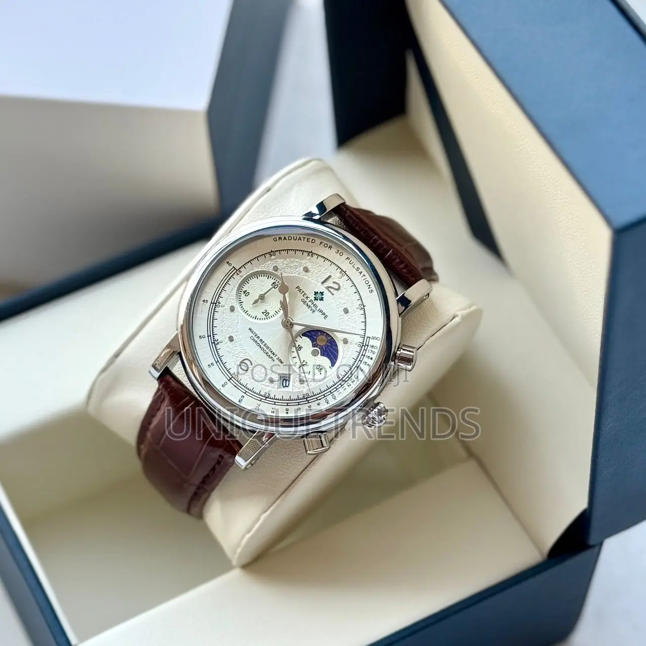 Executive Leather Wrist Watches