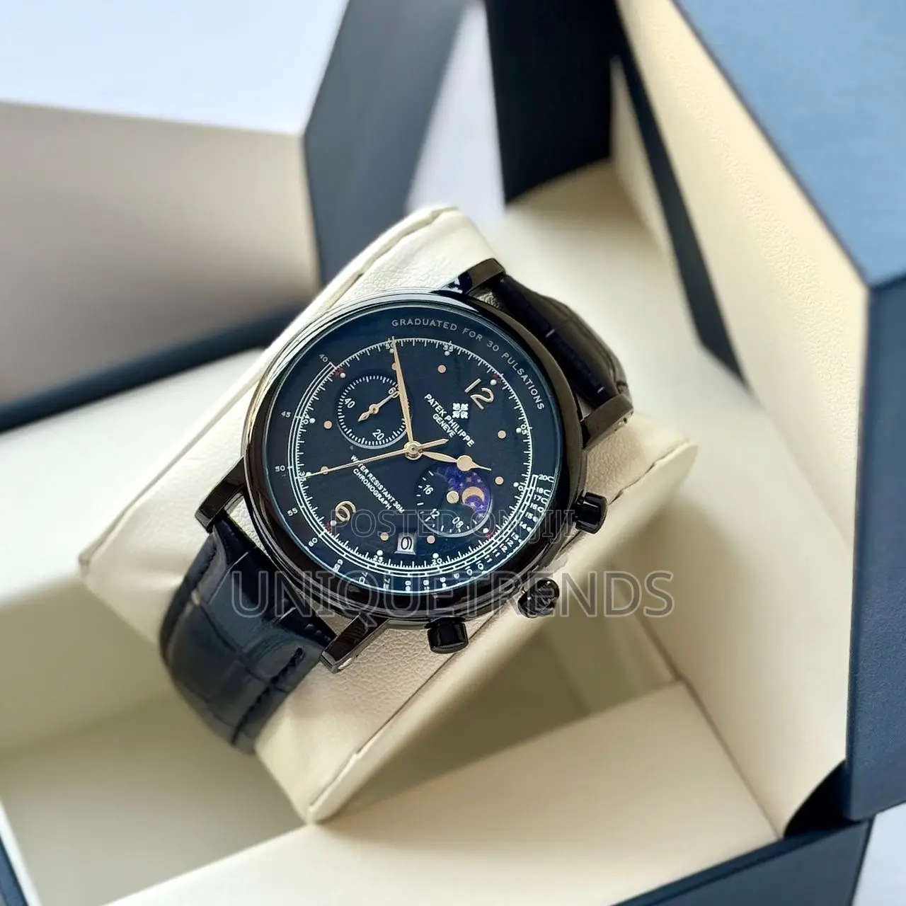 Executive Leather Wrist Watches