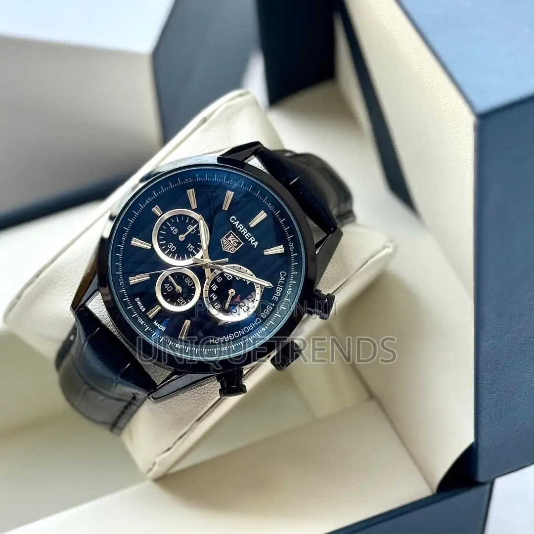 Executive Leather Wrist Watches