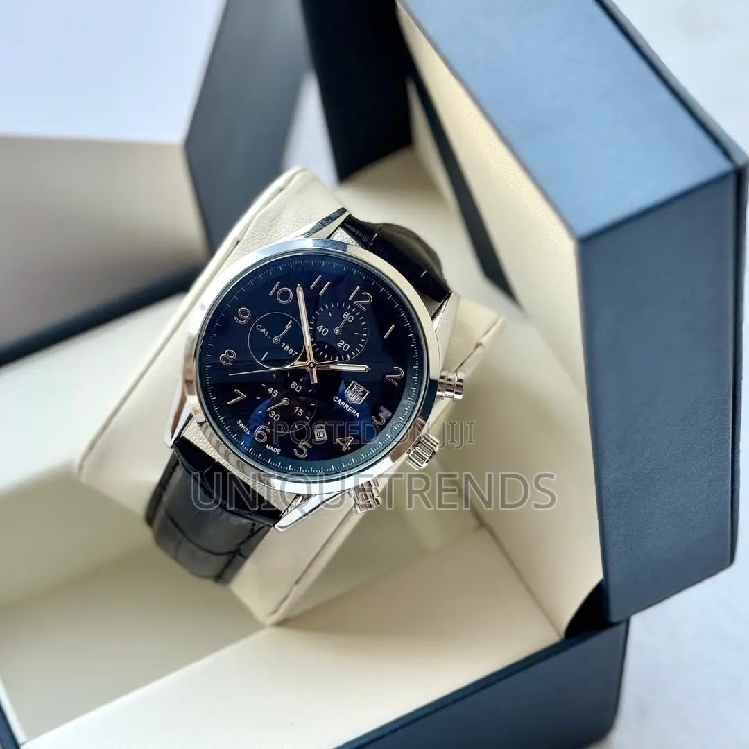 Executive Leather Wrist Watches