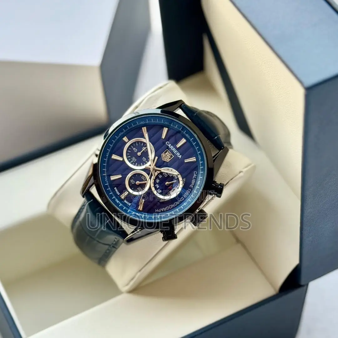 Executive Leather Wrist Watches