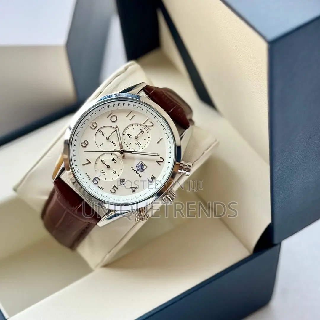 Executive Leather Wrist Watches