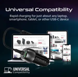 Promate Powerdrive-33pdc QC Car Charger With USB-C Cable