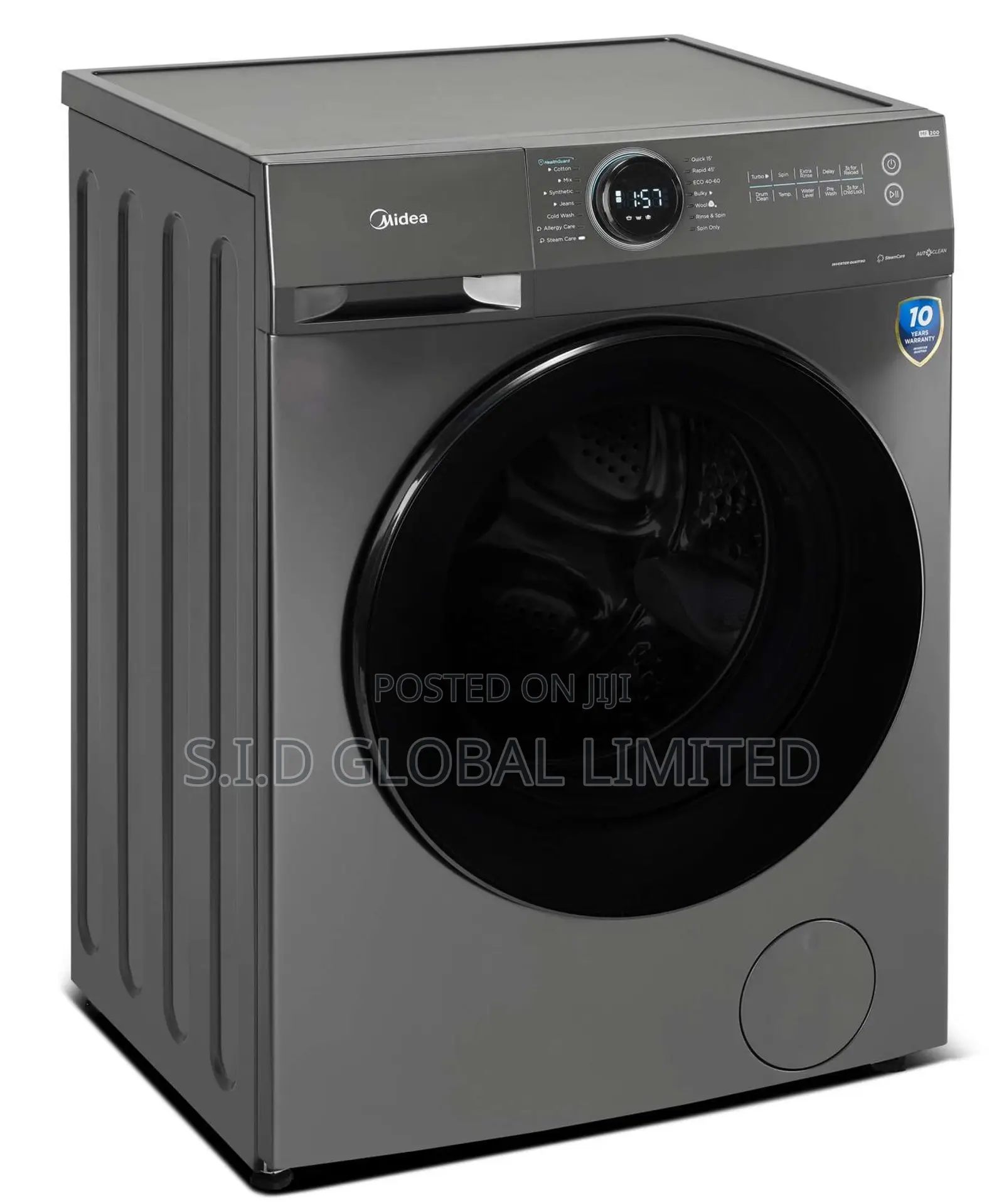 Cleanliness With MIDEA-FRONT-LOAD-10KG-WASHING-MACHINE