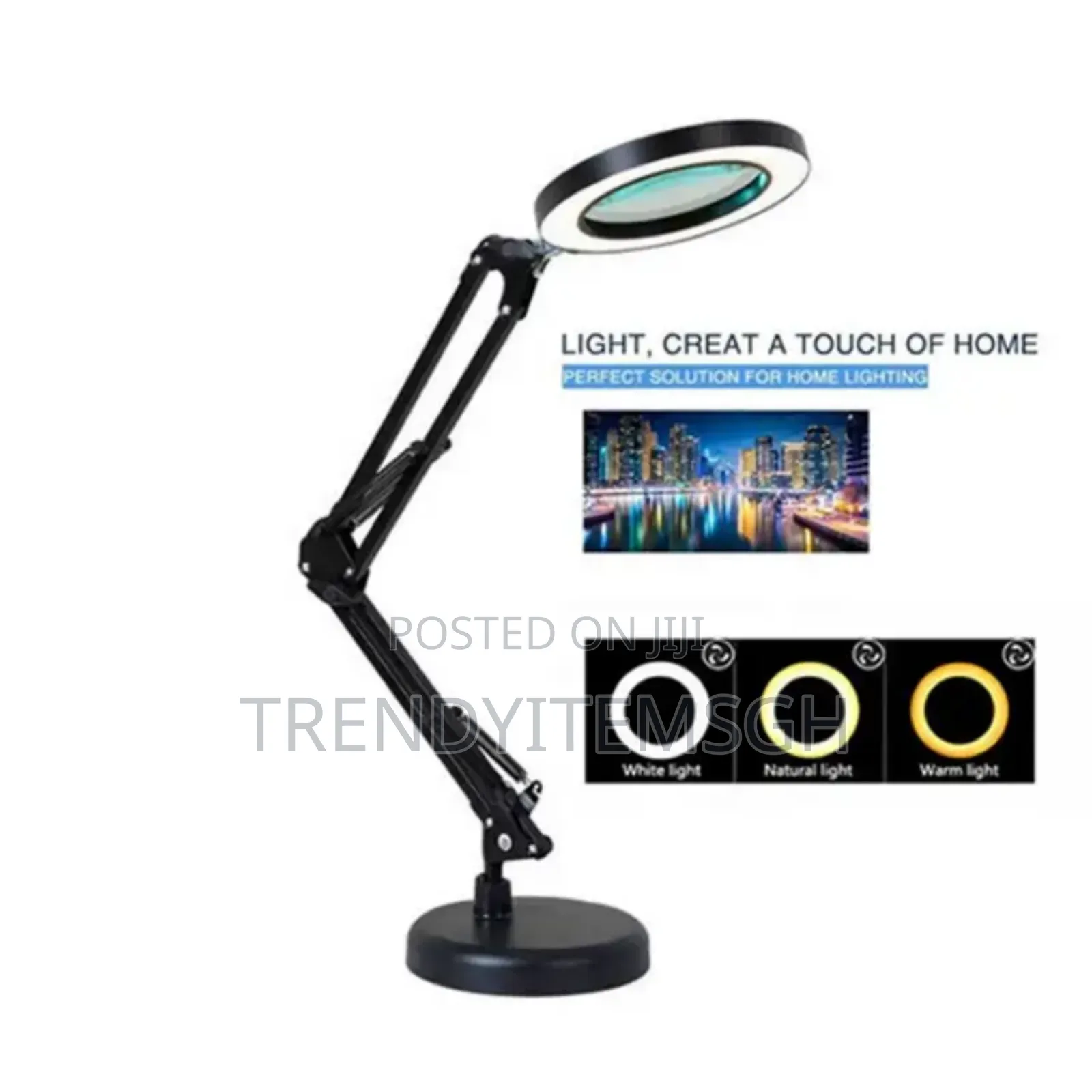 3 Colour Temperature Led Magnifier Table Study Lamp