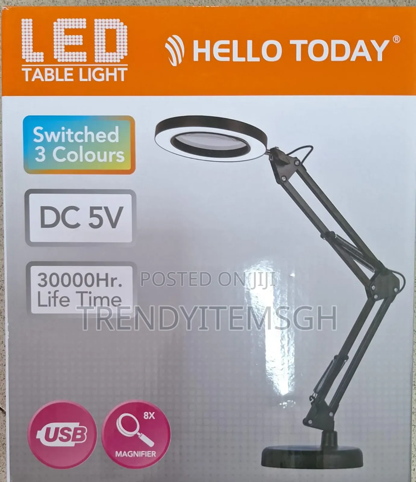 3 Colour Temperature Led Magnifier Table Study Lamp