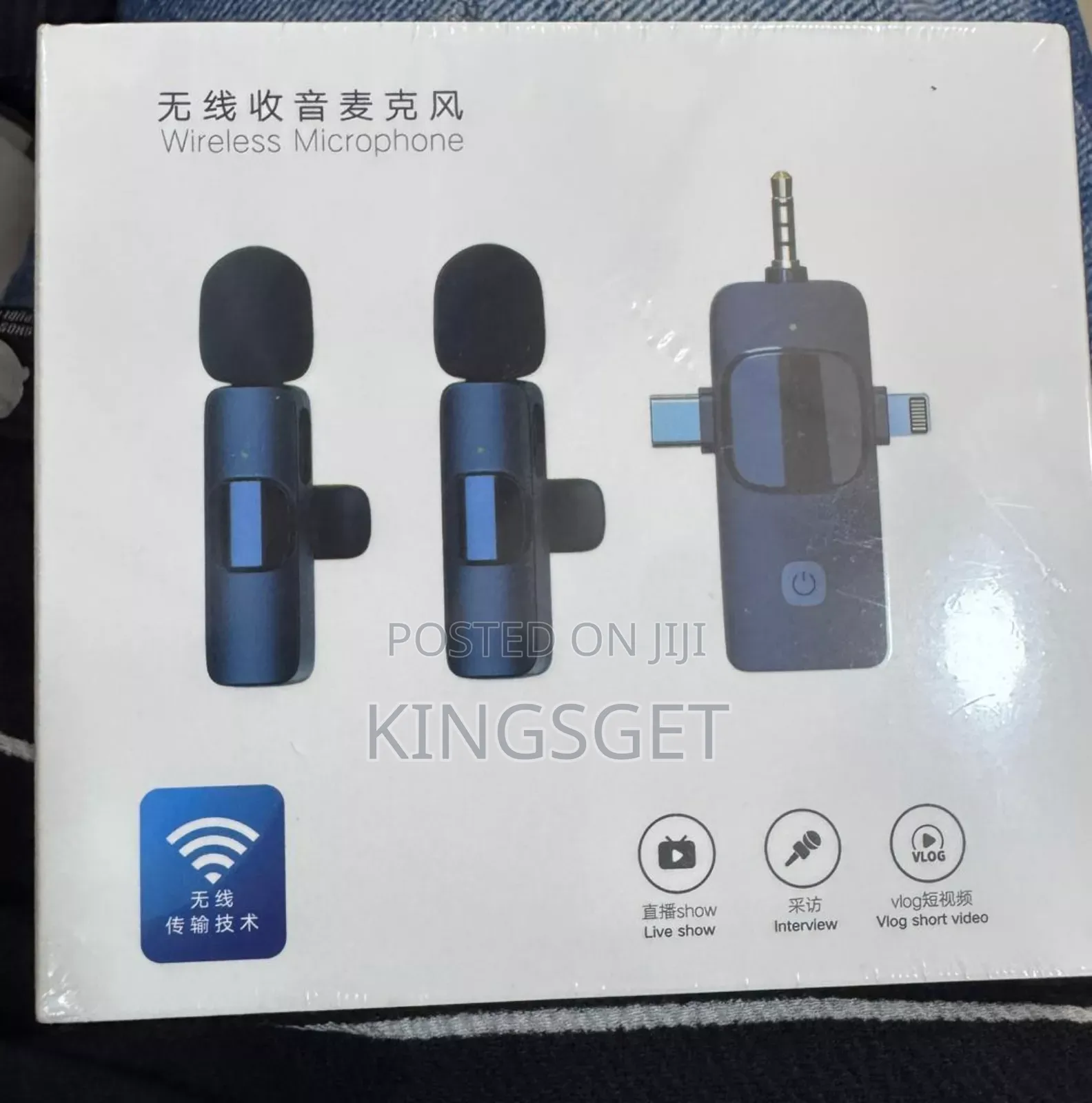 2 in 1 Wireless Microphone for Type C, iPhone and Android