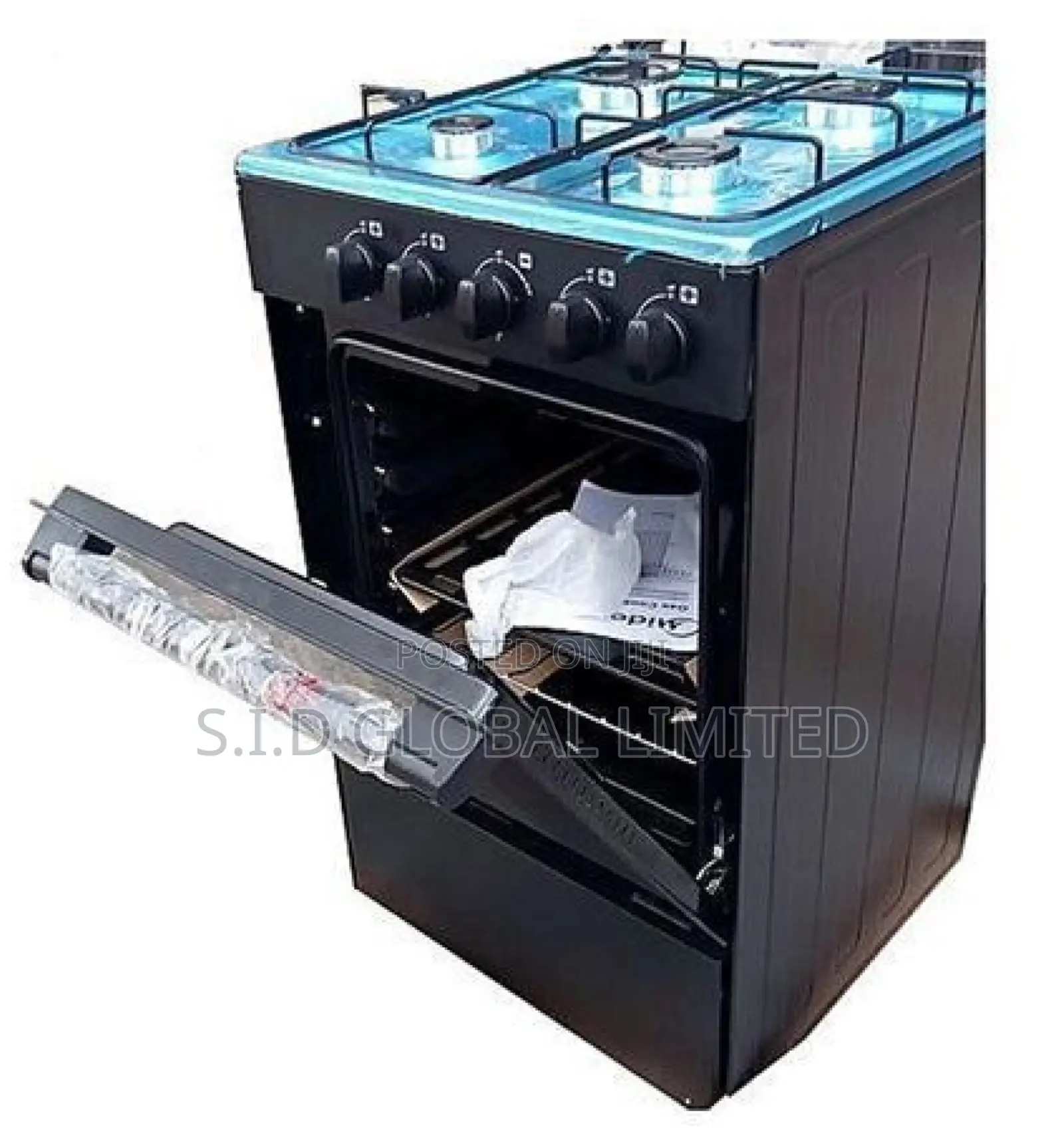 Filling Homes With MIDEA-4-BURNER-GAS-COOKER-BLACK-MIRROR