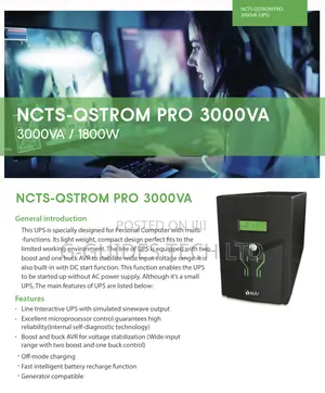 3000va NCTS Ups, NCTS 3kva Pro Line Interactive Ups 1800w