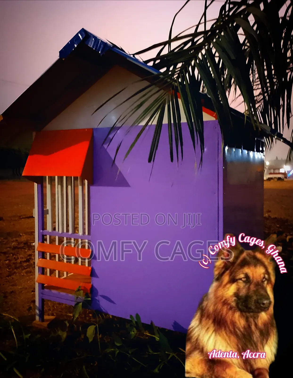Large Solid Galvanized Steel Comfy Security Dog Cage/House