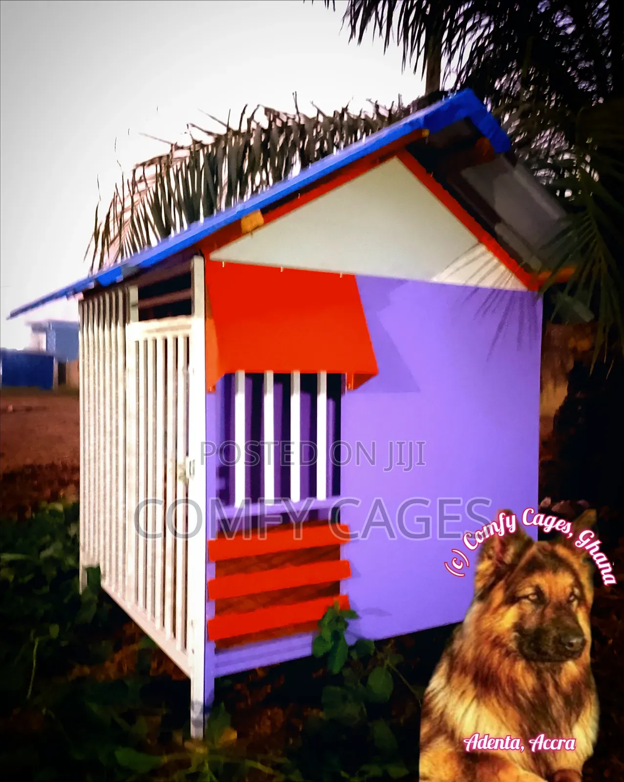 Large Solid Galvanized Steel Comfy Security Dog Cage/House