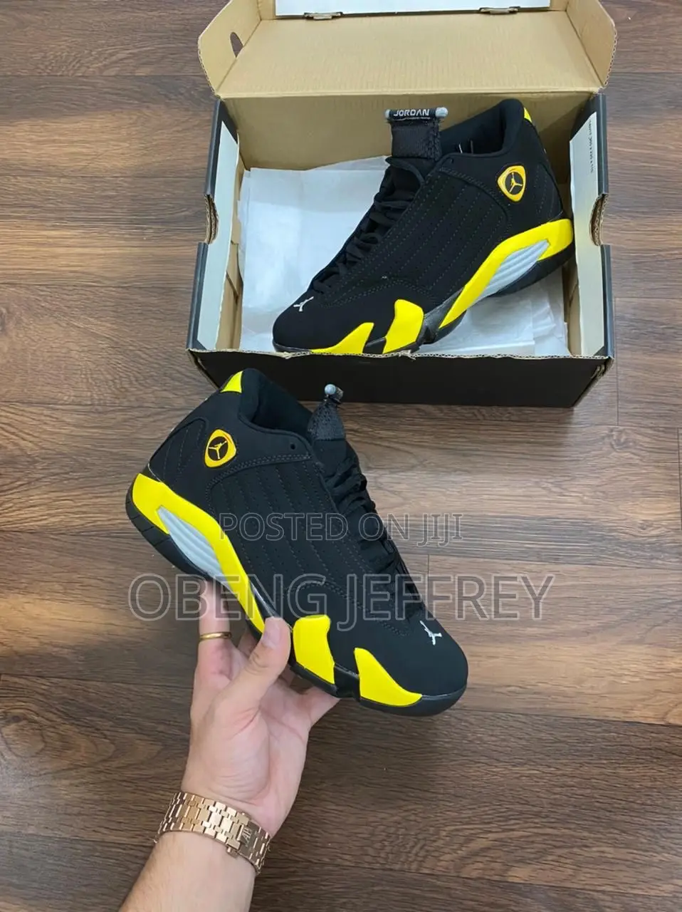 Original Jordan 14 Retro Black/Yellow
