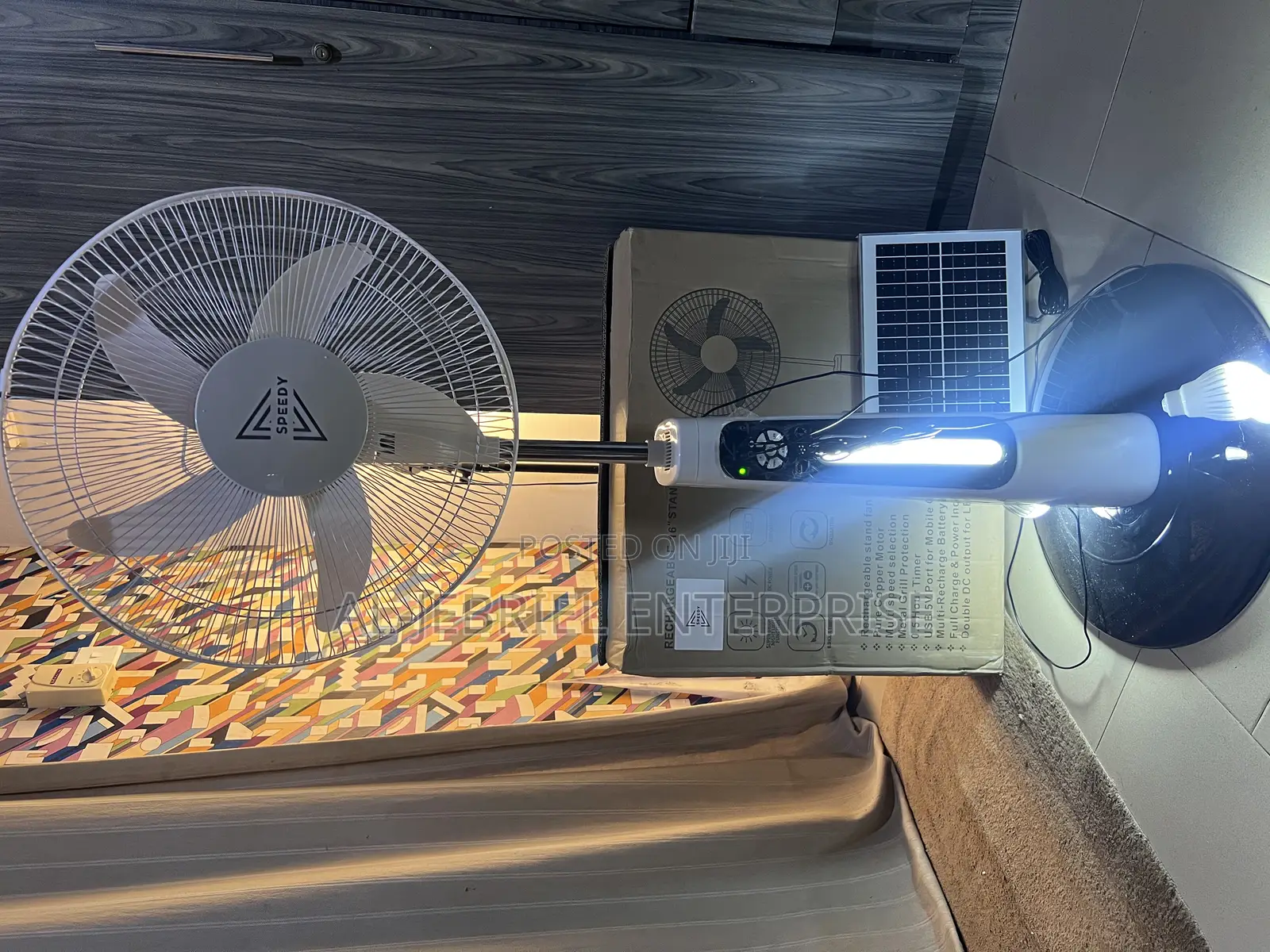 Rechargeable Solar and Electricity 16 Inches Fan