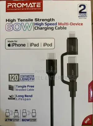 HIGH TENSILE PROMATE 27w Multi-Device Charging Cable