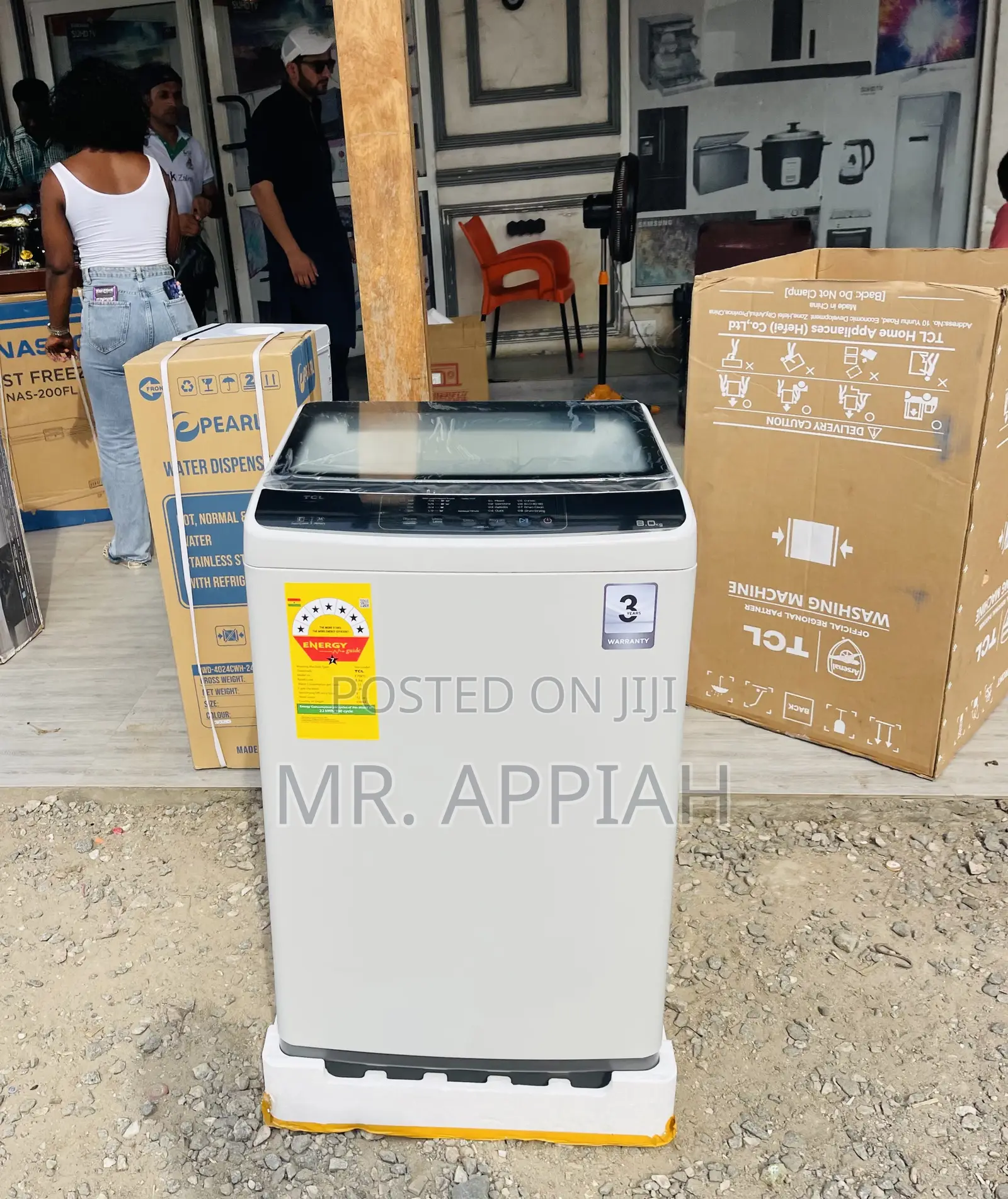 Top Load TCL F708tl 8kg Semi-Auto Washing Machine.