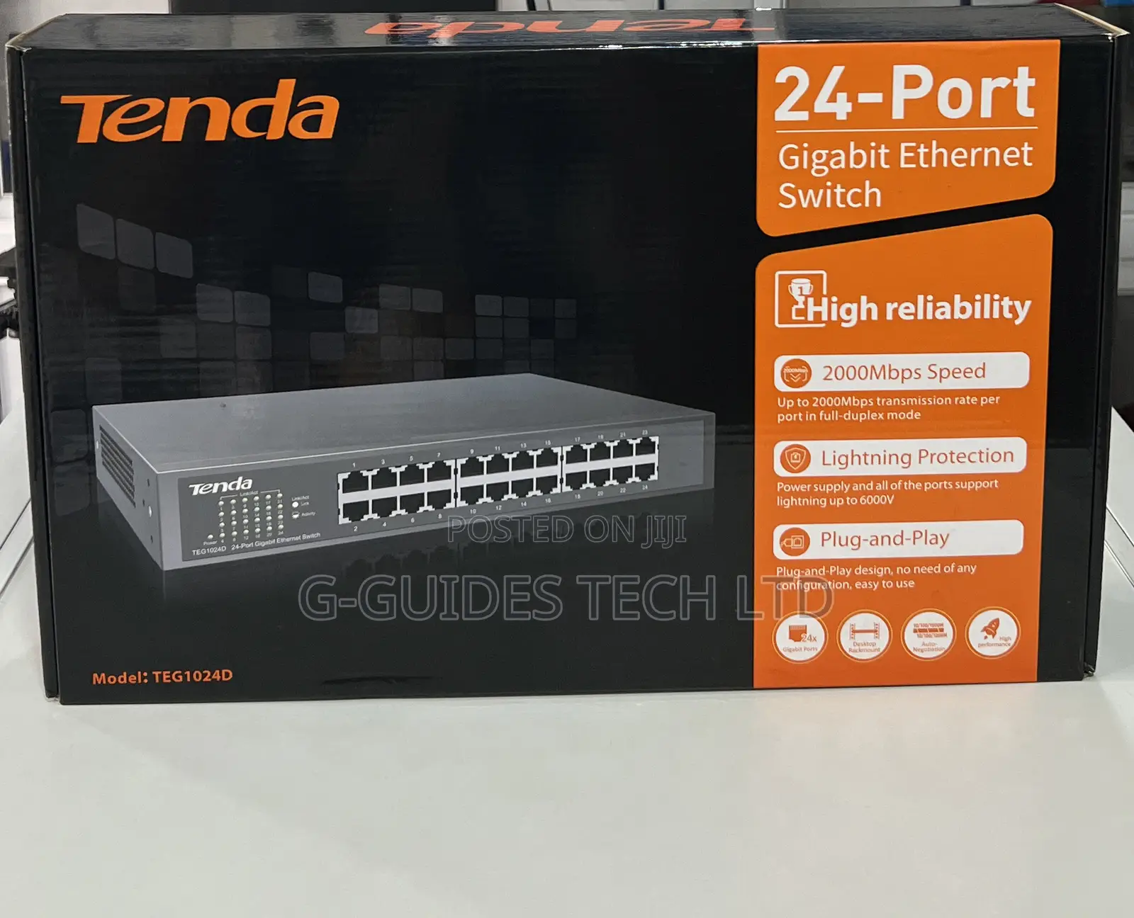 Tenda 24port Gigabit Switch, 24-Port Gigabit Ethernet Switch