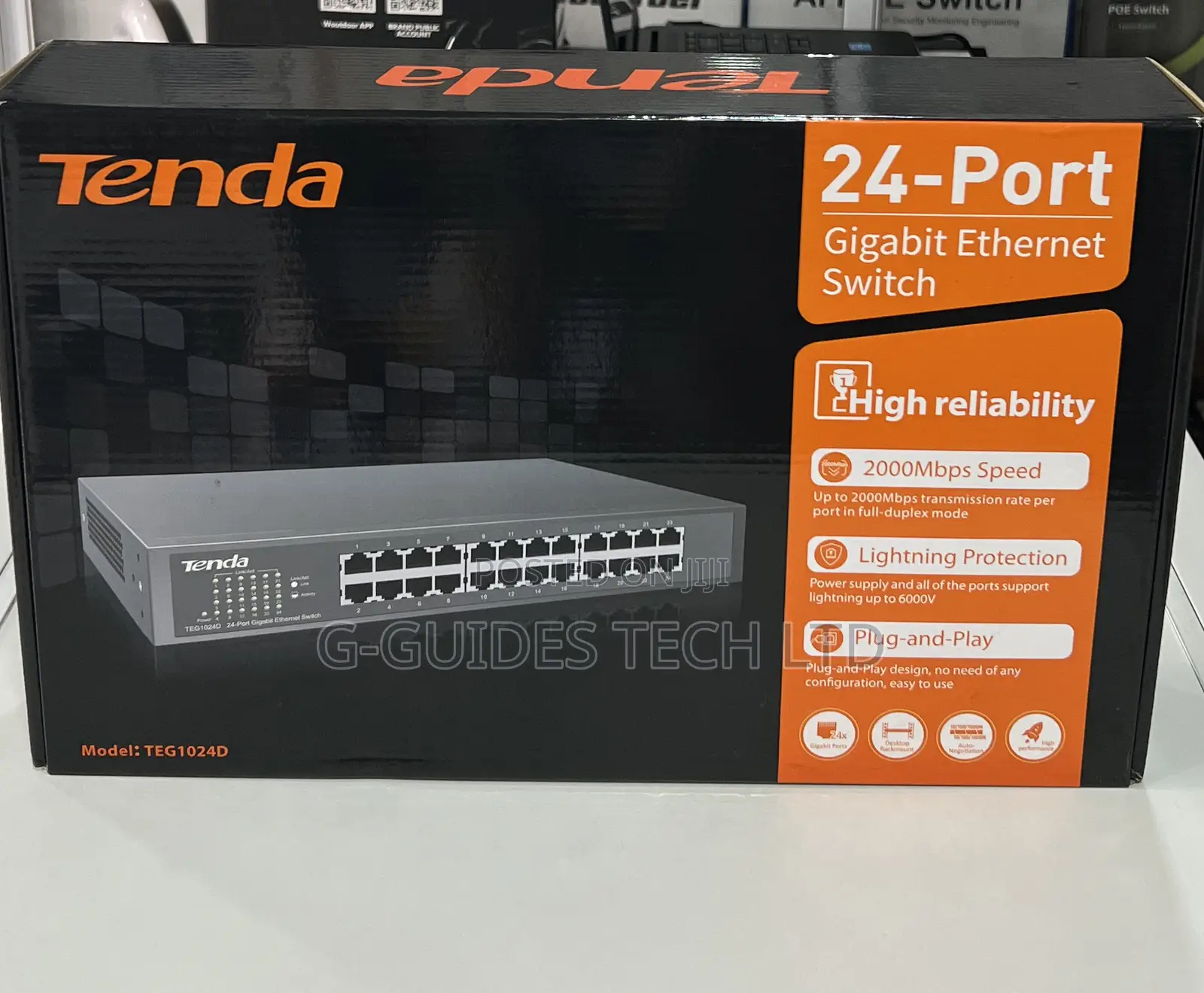 Tenda 24port Gigabit Switch, 24-Port Gigabit Ethernet Switch