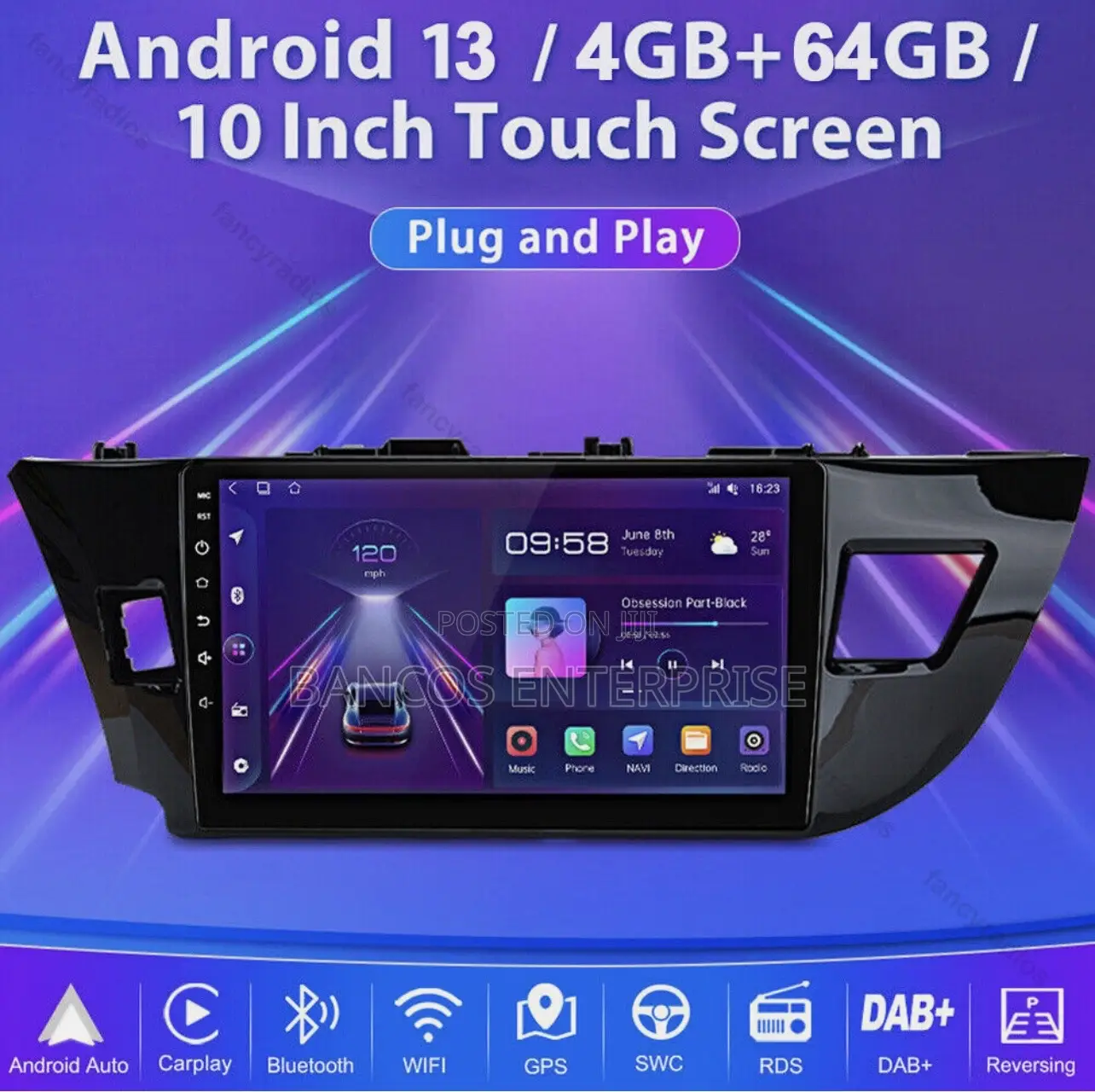 Toyota Corolla 2014-2014 Car Android Stereo