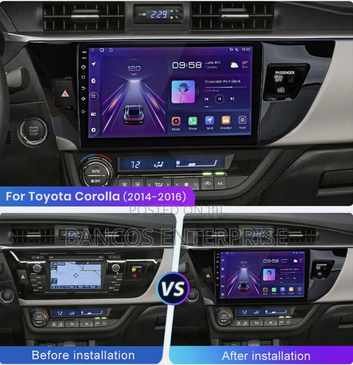 Toyota Corolla 2014-2014 Car Android Stereo