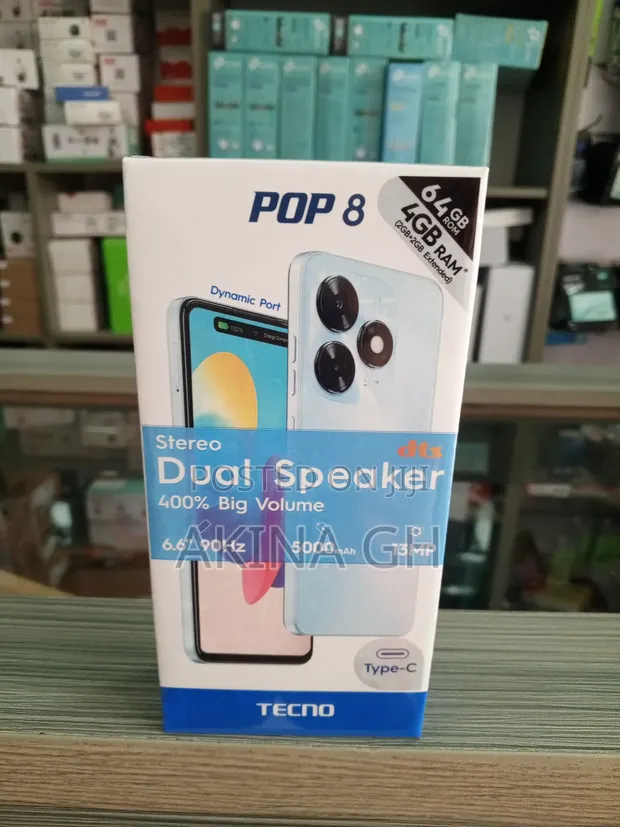 New Tecno Pop 8 64 GB Black