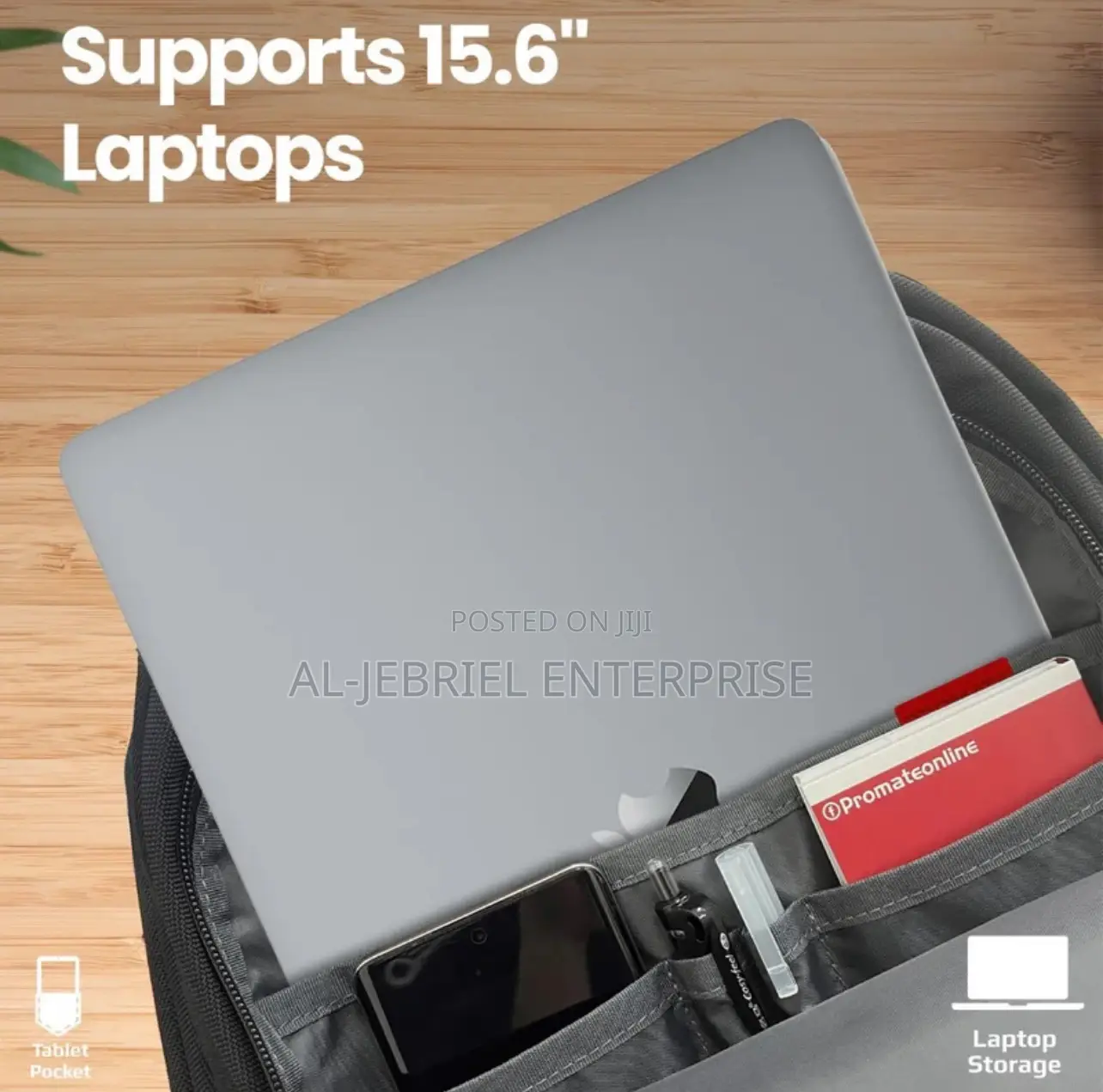 Promate ELITEPACK-GO 15.6inchs Laptop Backpack With Compartment