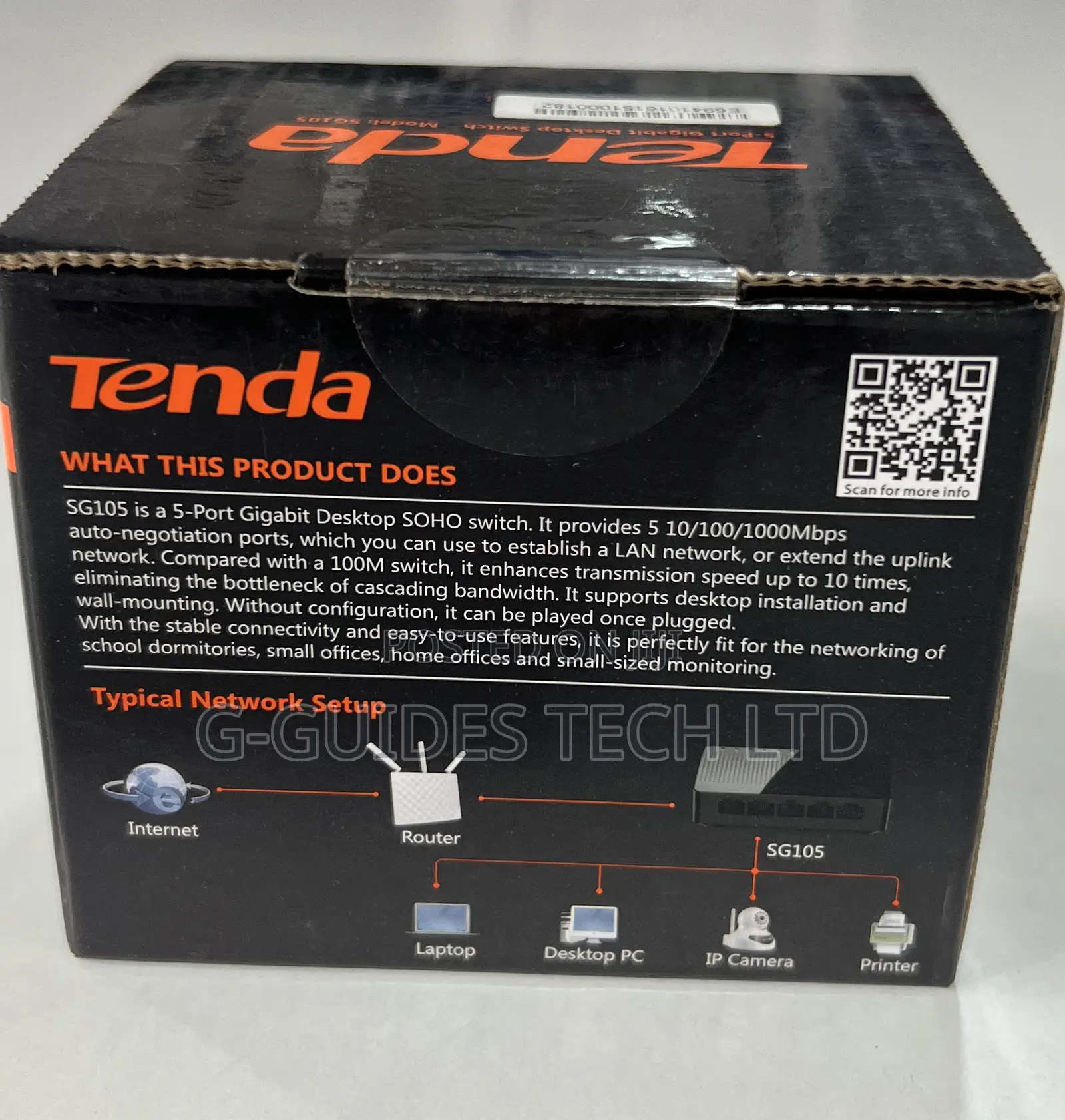 Tenda 5port Gigabit Switch, 5-Port GIGABIT DESKTOP SWITCH