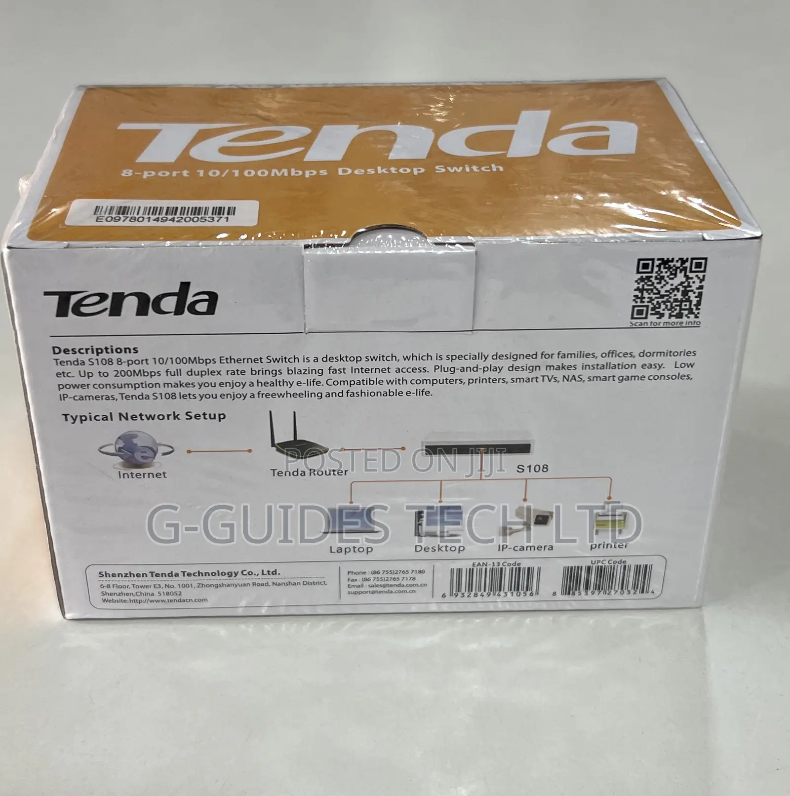 Tenda 8-port Switch, 8-PORT 10/100mbps Desktop Switch