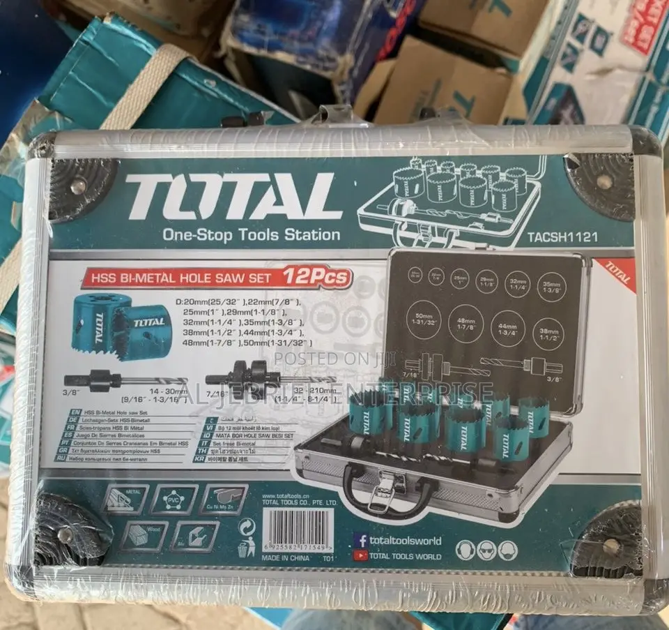 Total 12 Pieces Bi-Metal Hole Saw Set - TACSH1121
