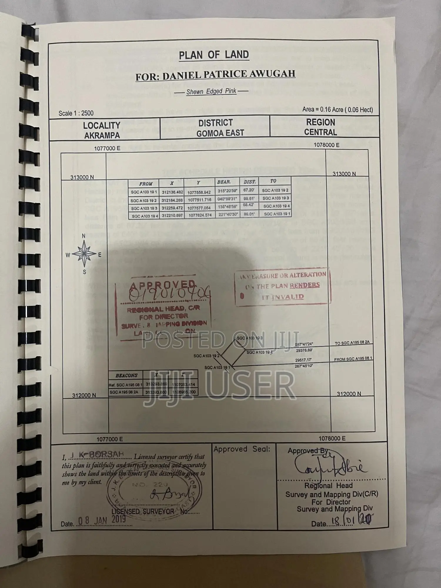 Full Plot of Land for Sale at Kasoa Akrampa.