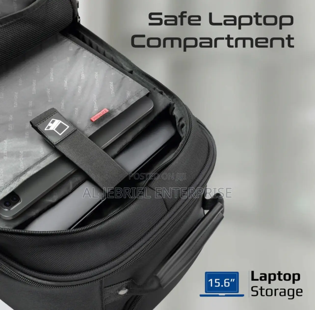 Promate CRAMPACK-TR Large Capacity Durable Trolley Backpack