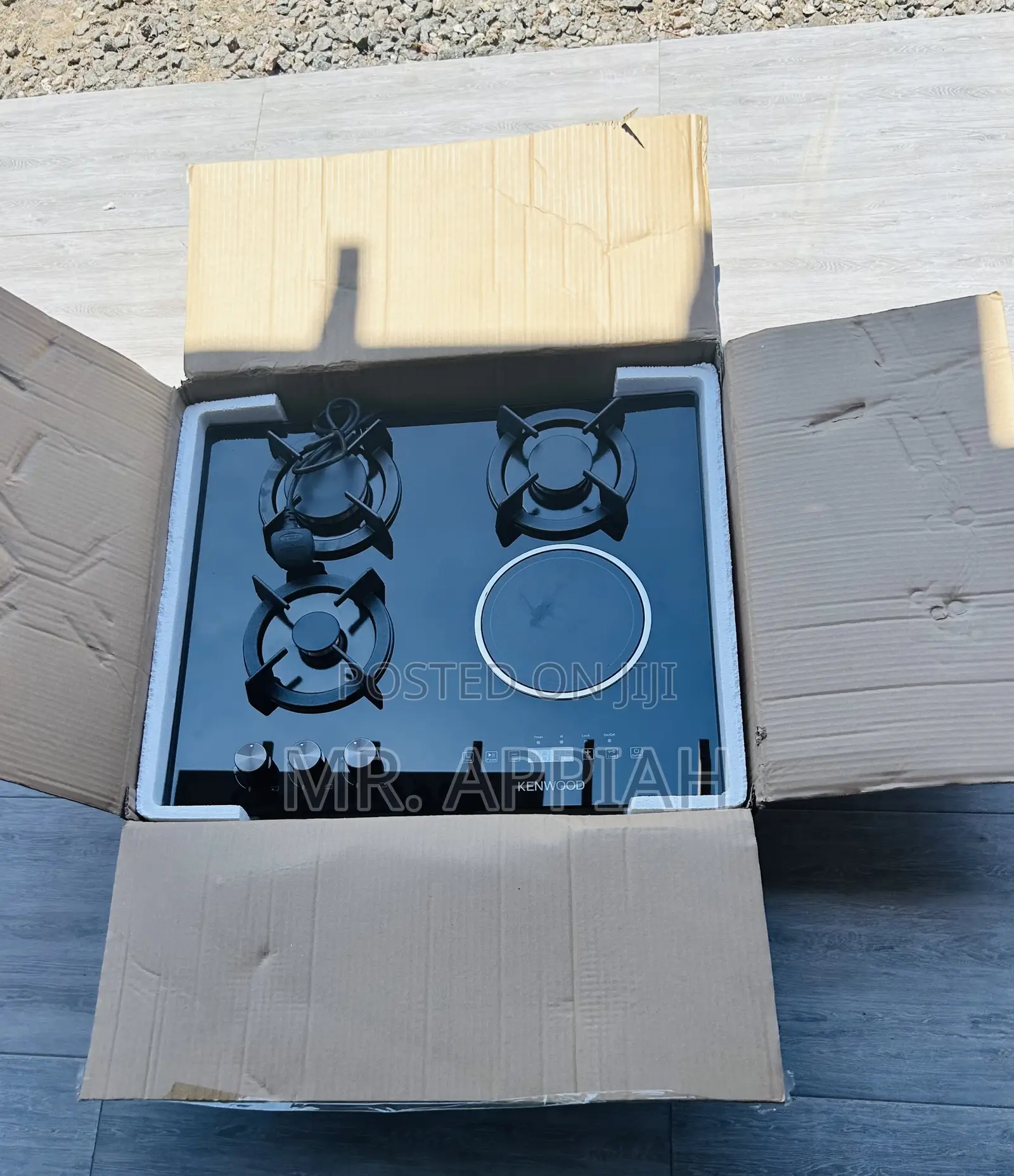 Energy Efficient Kenwood 3 Gas + 1 Electric Cooker(Black)