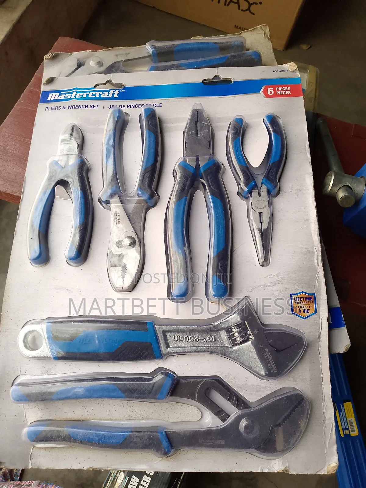Pliers and Wrench Set Mastercraft Brand
