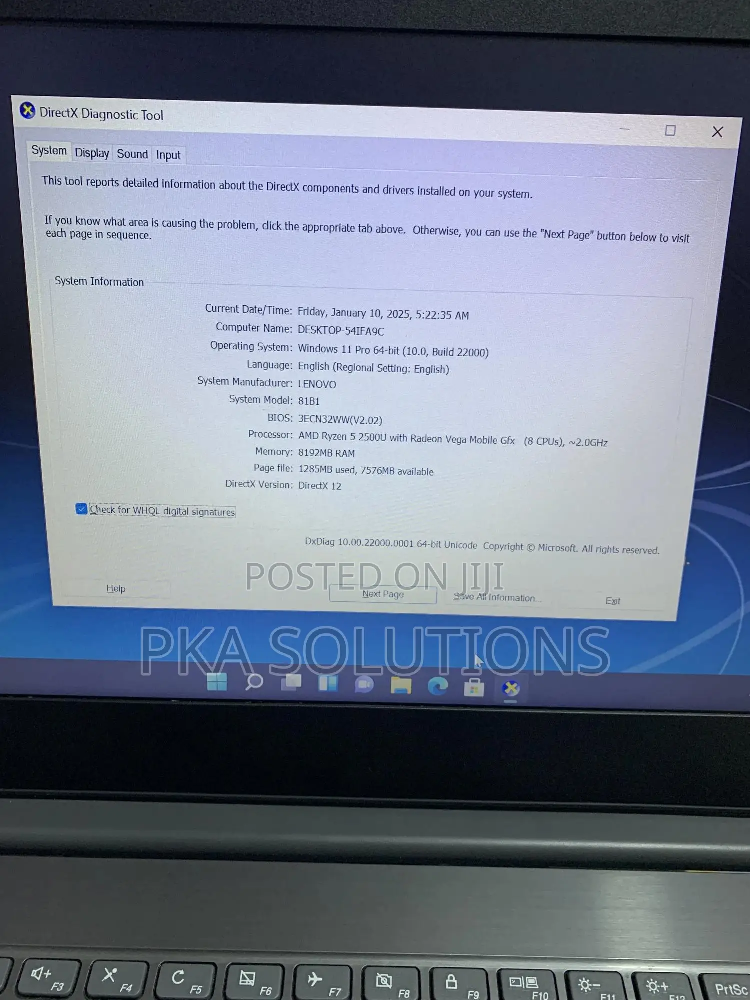 Laptop Lenovo 8GB AMD Ryzen 5 SSD 256GB