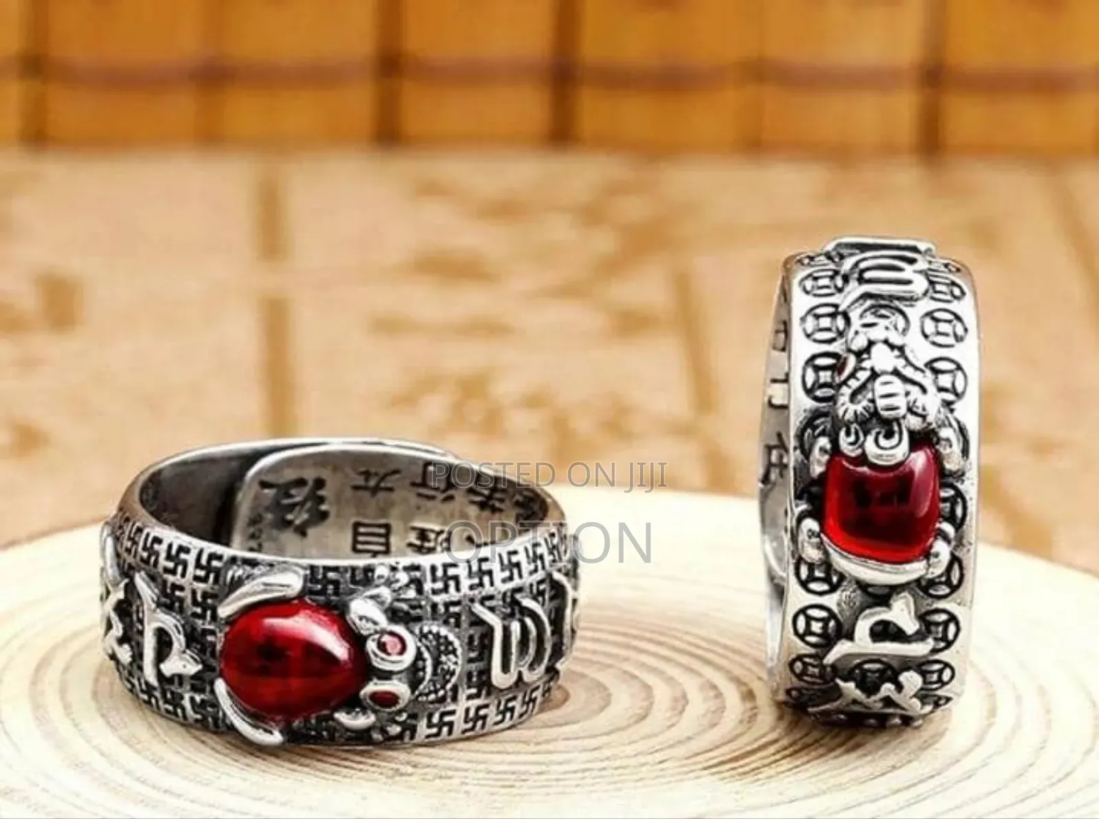 Pixiu Garnet Luck Ring