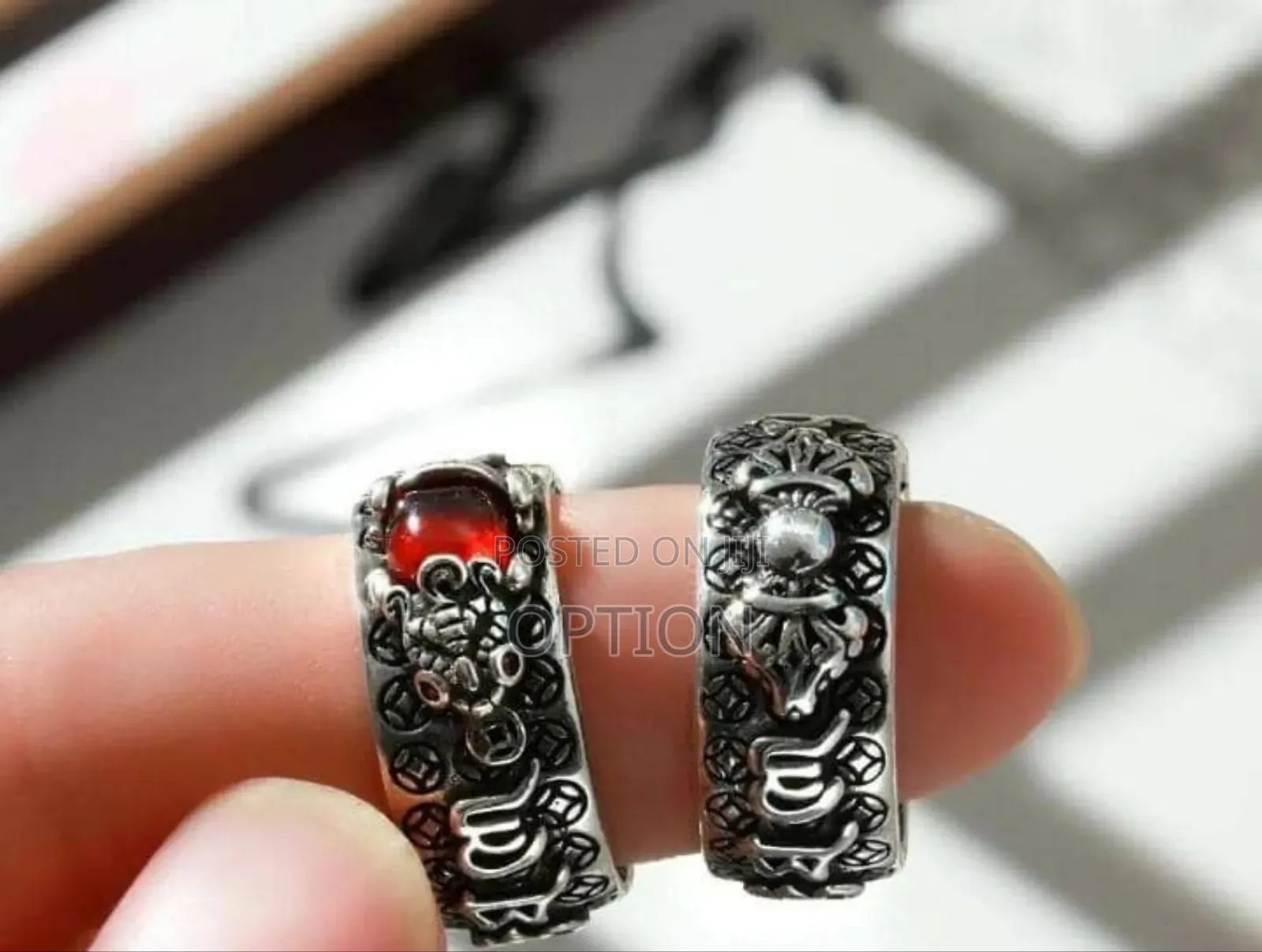 Pixiu Garnet Luck Ring
