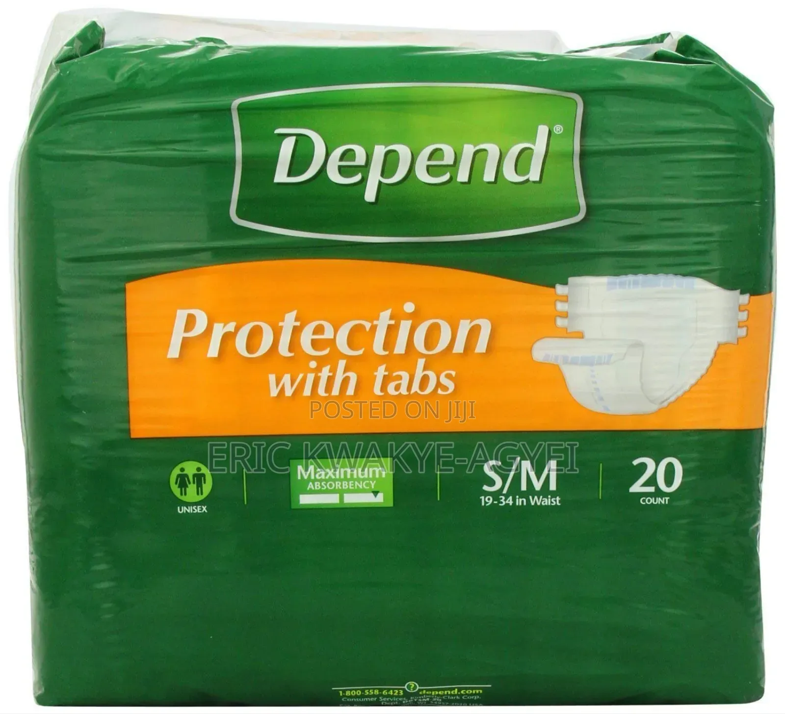 Depend Protection With Tabs, S/M, Max Absorbency, 20-Count