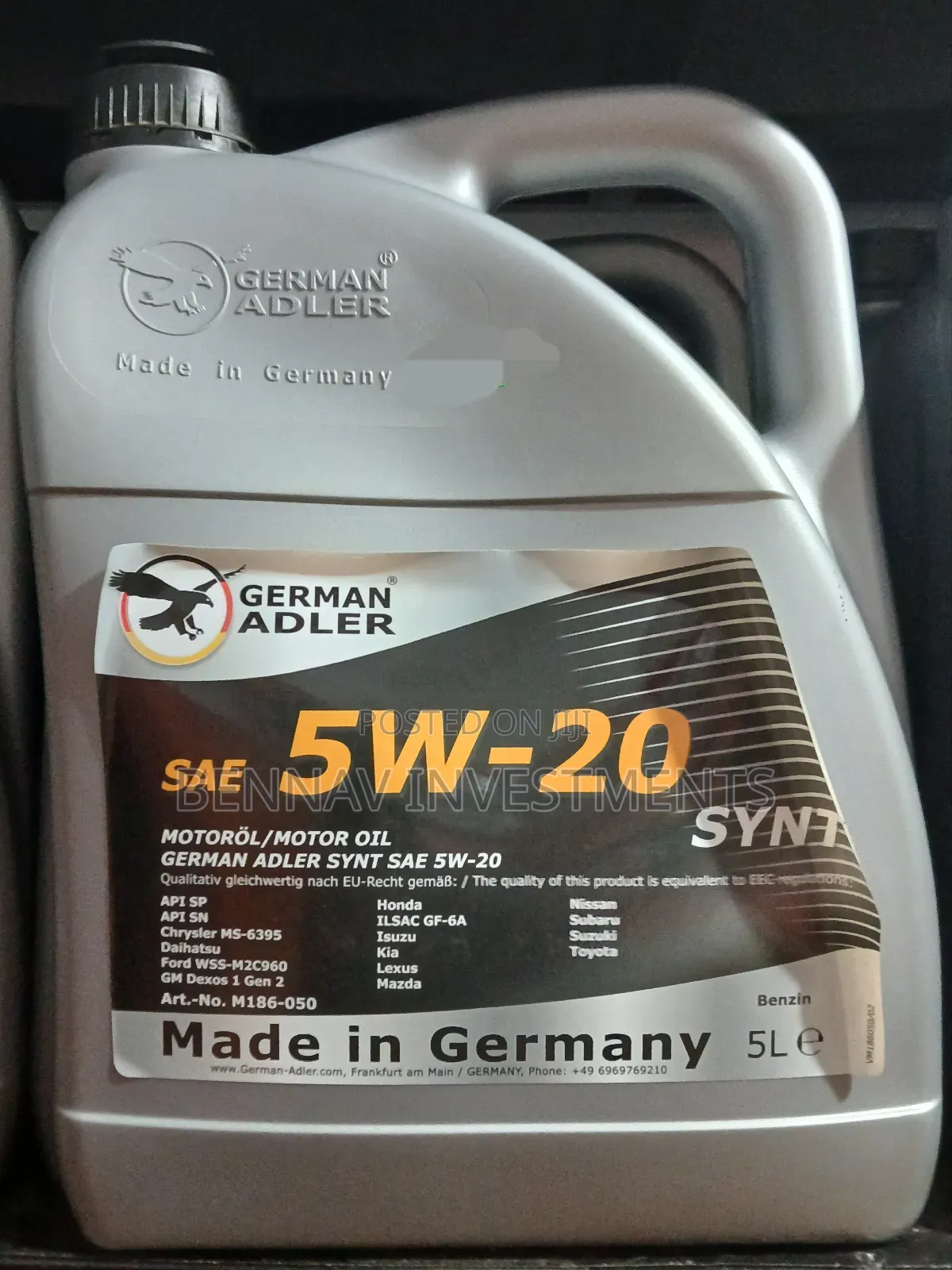 German Adler Synt Sae 5w-20