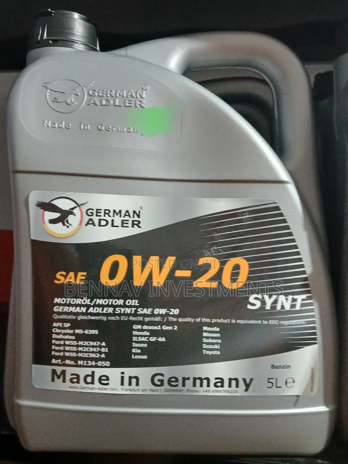 German Adler Synt Sae 0w-20