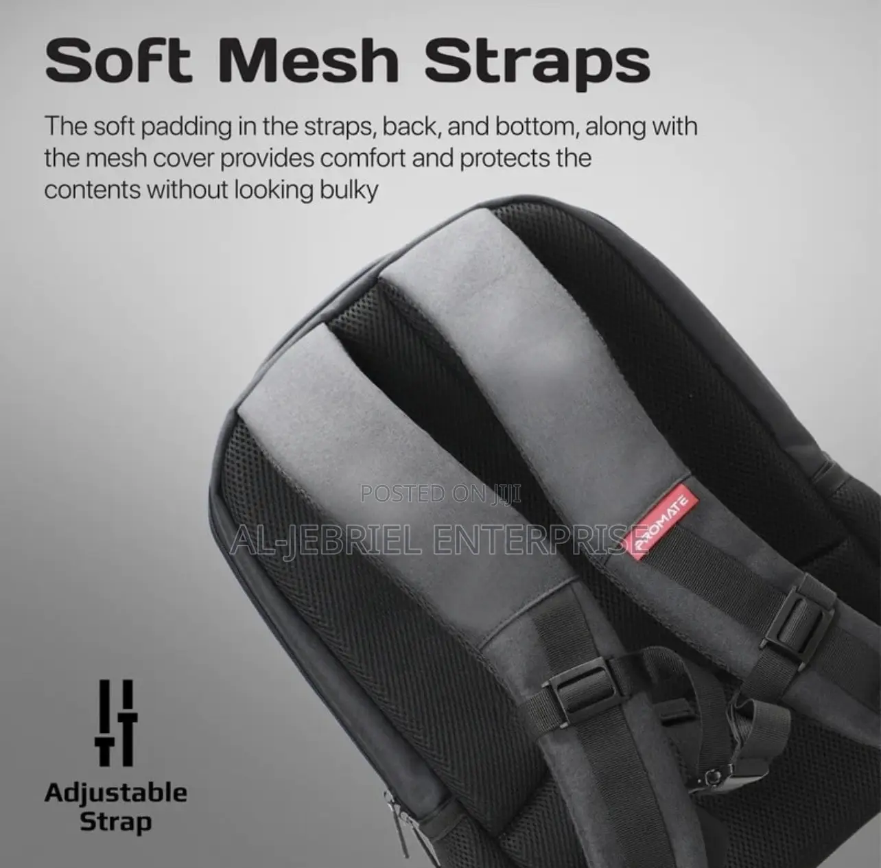 Promate SATCHEL-BP 15.6′′ Laptop Backpack Made by Polyester
