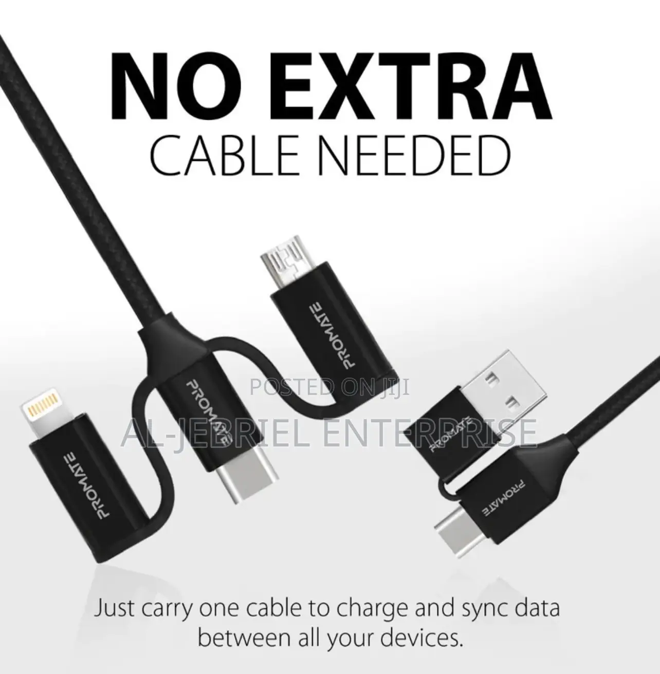 Promate PENTAPOWER 6- In1 Hybrid Multi-Connector Cable
